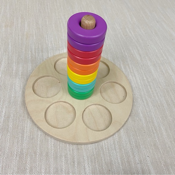 Lovevery Flexible Ring Rainbow Stacker Wooden Montessori Toy - Picture 2 of 3